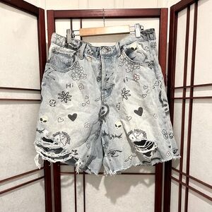 Edgy denim shorts from Target.